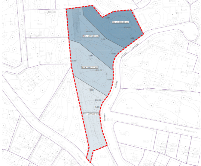 Projecte d’agrupació i segregació de finques al carrer Eucaliptus, 9 – carrer Folch i Torres, 27 a Cabrils